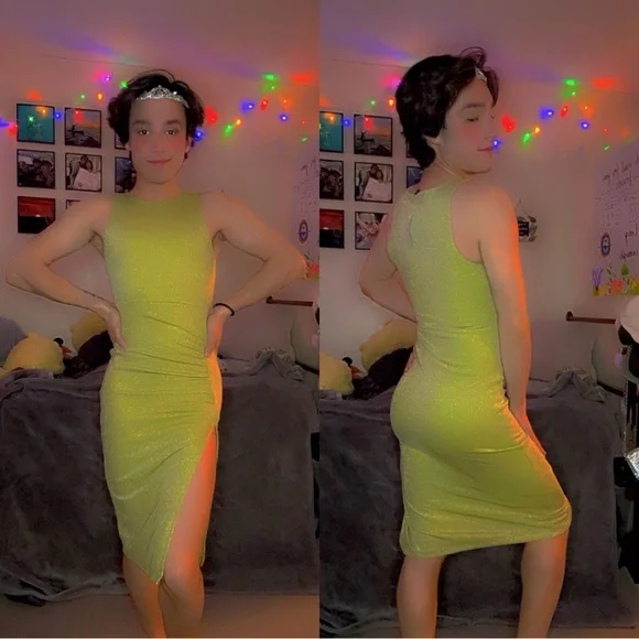 Forever 21 Lime Green Midi Dress